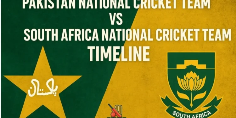 Pakistan National Cricket Team vs South Africa National Cricket Team Timeline